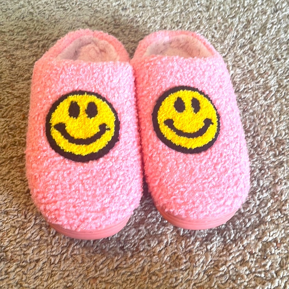 smiley face slippers